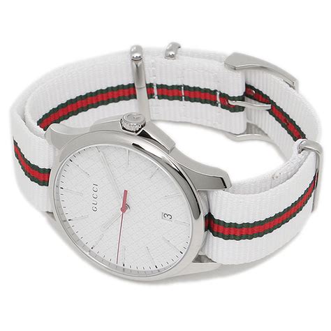 Gucci Watch YA126322 G Timeless 126.3 SS Nylon Quartz 